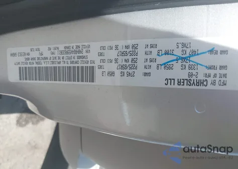 2009 Chrysler Town & Country Limited из США, поврежденный, VIN 2A8HR64X59R633611